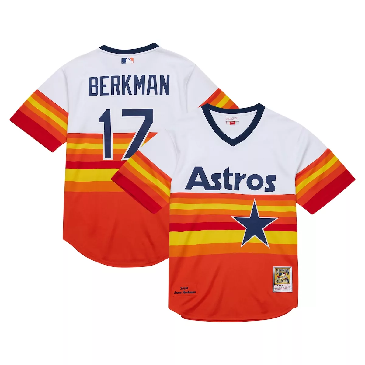 houston astros lance berkman white 2004 cooperstown collection throwback jersey