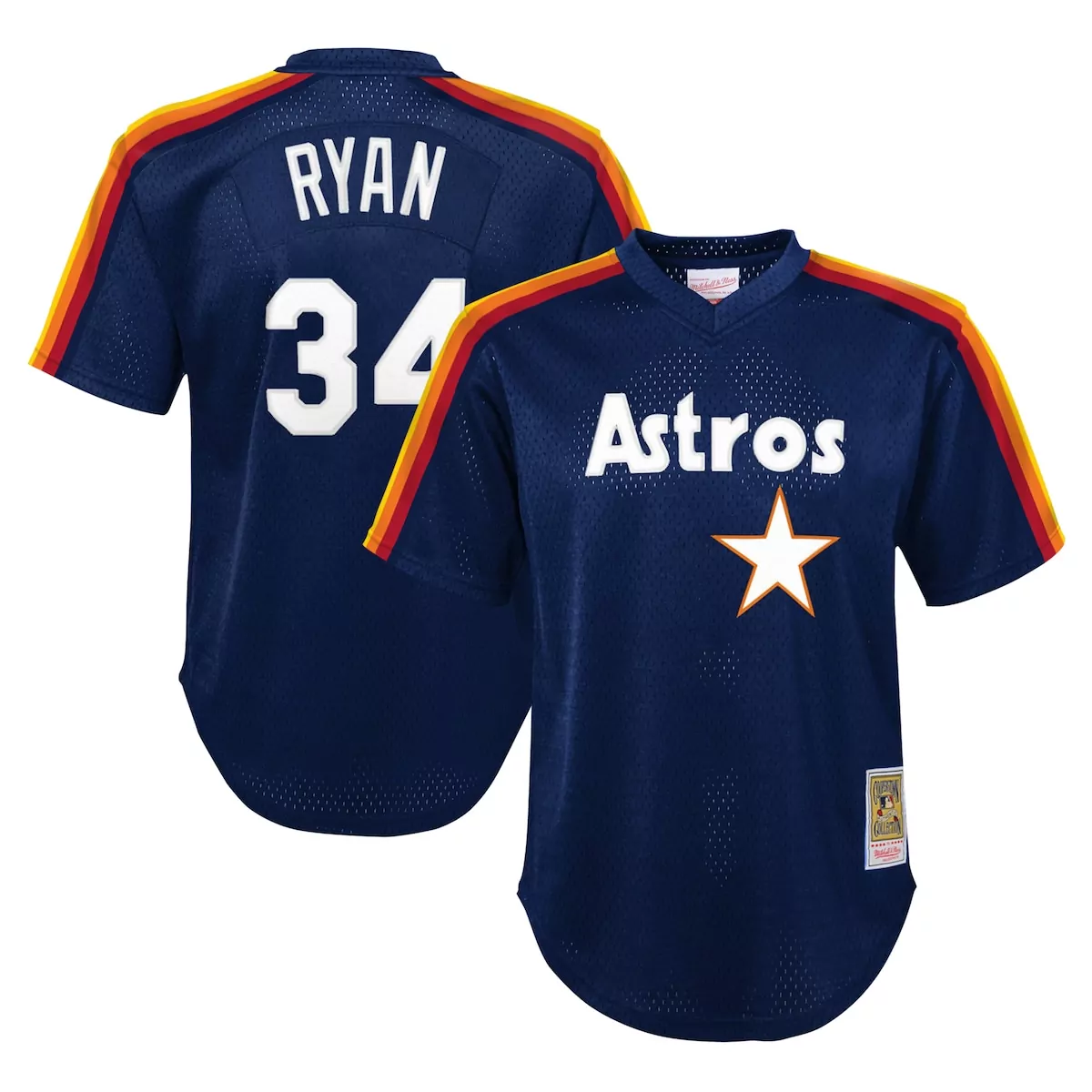 houston astros nolan ryan navy cooperstown collection mesh batting practice jersey