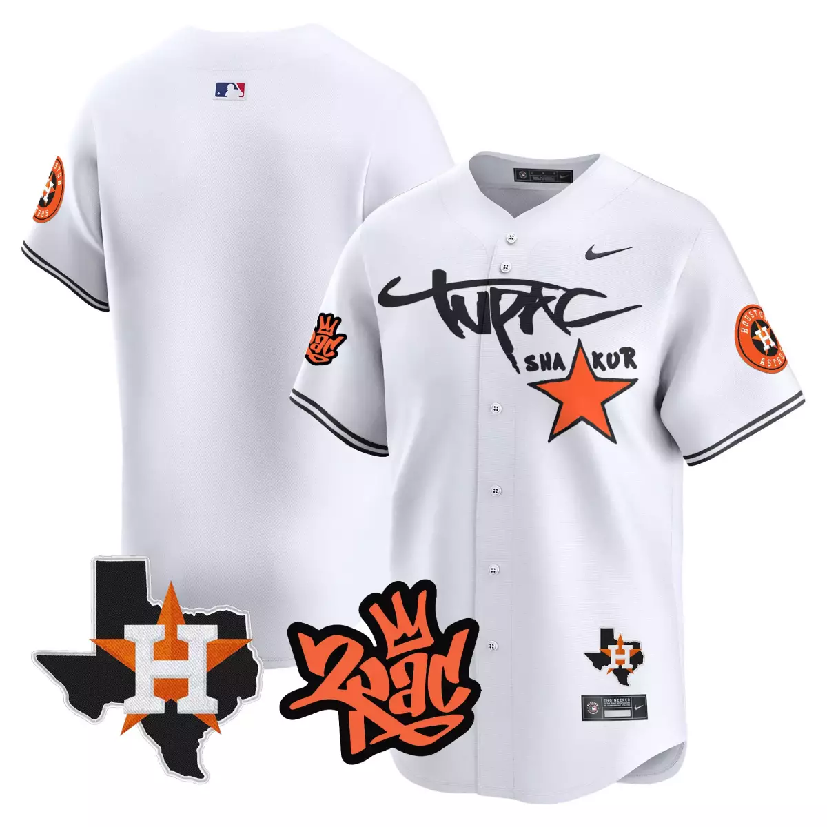 houston astros white jersey tupac shakur vapor premier limited all stitched