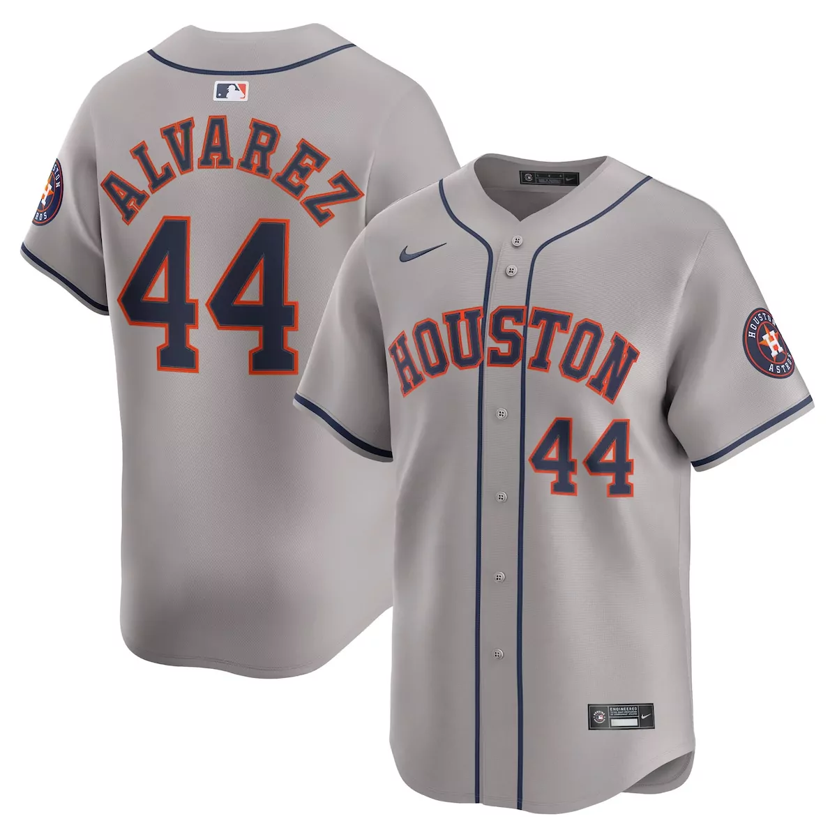 houston astros yordan alvarez gray road limited player jersey