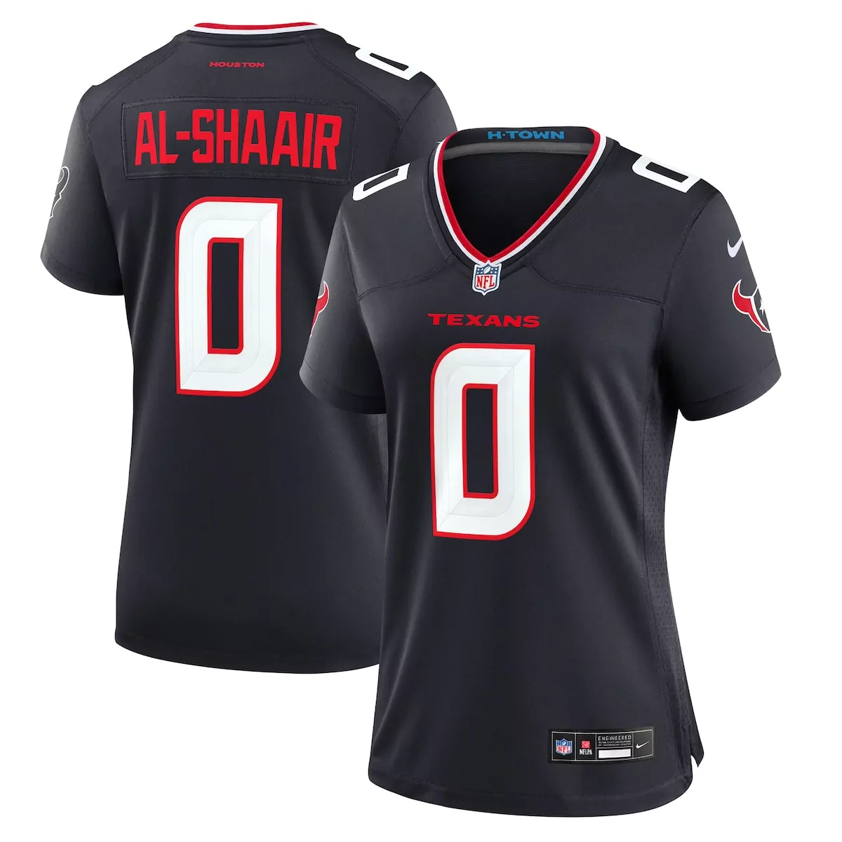houston texans azeez al shaair navy team game jersey