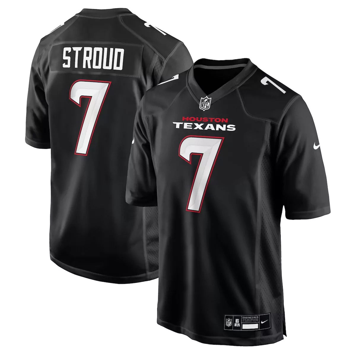 houston texans c j stroud carbon black fashion jersey