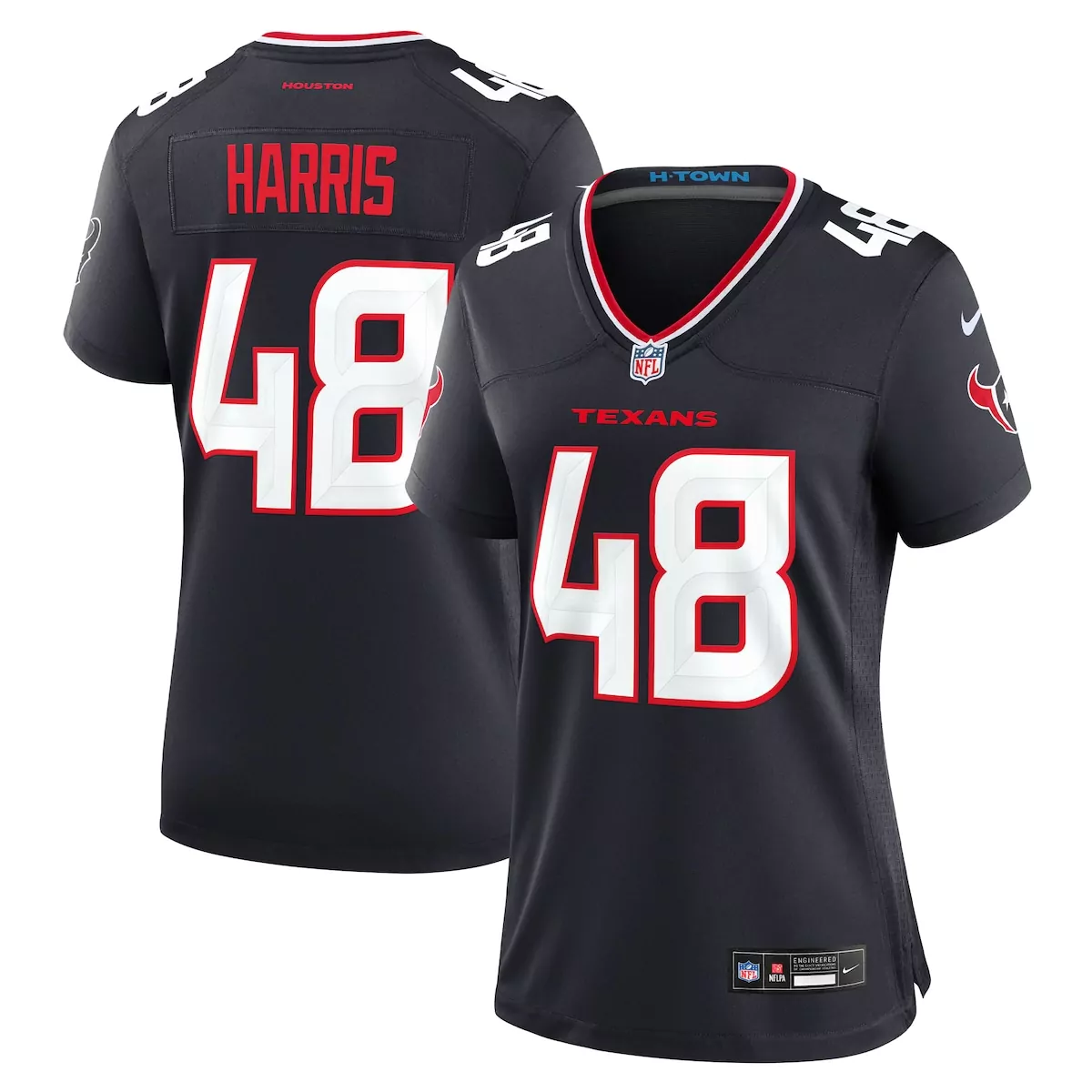 houston texans christian harris navy team game jersey fmt