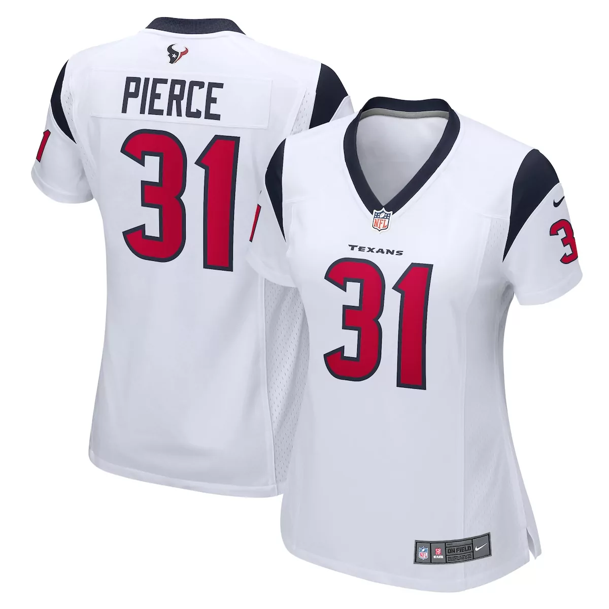 houston texans dameon pierce white game player jersey