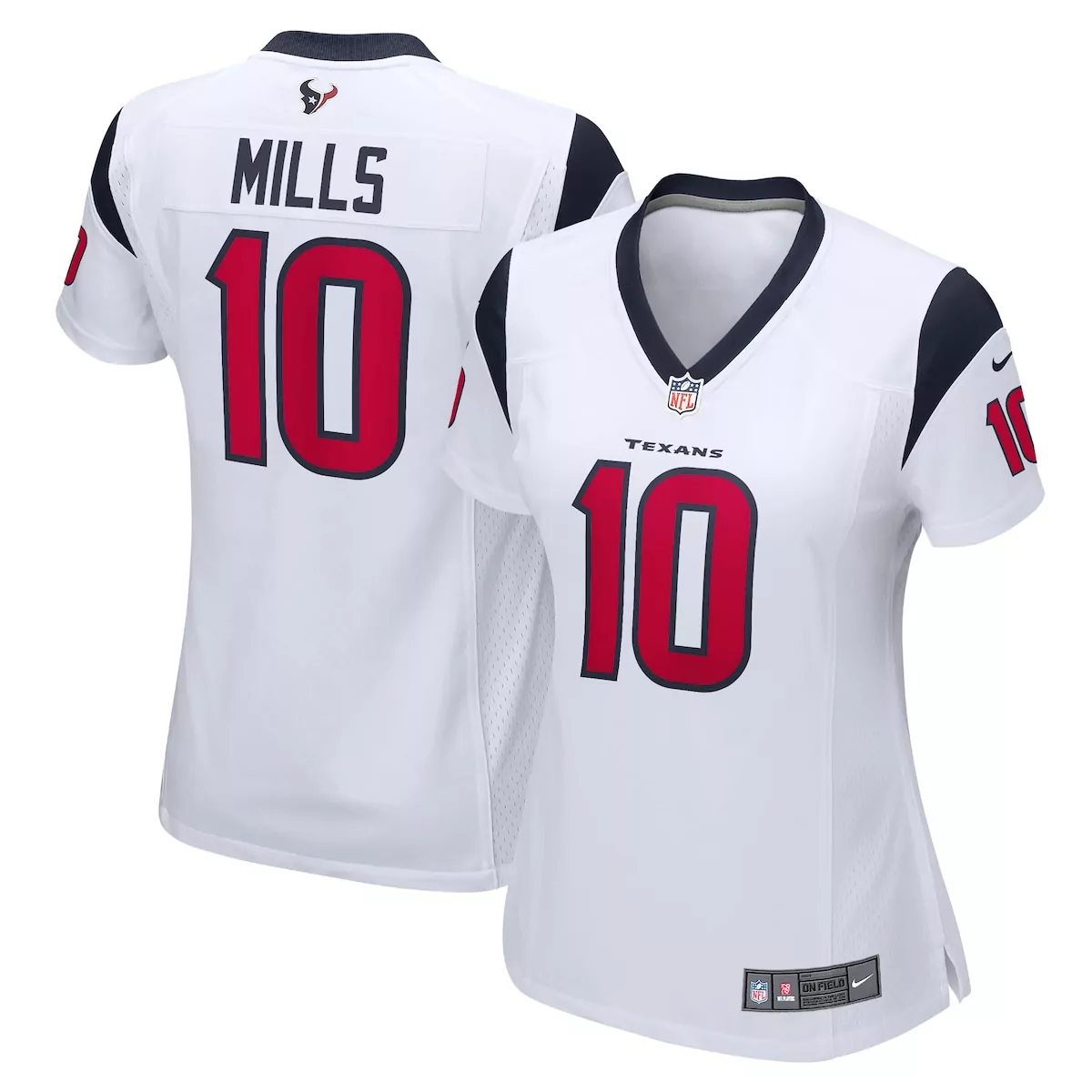 houston texans davis mills white game player jersey 9s7