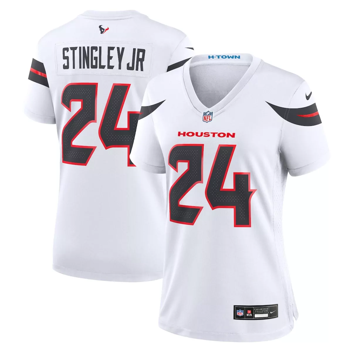 houston texans derek stingley jr white game jersey