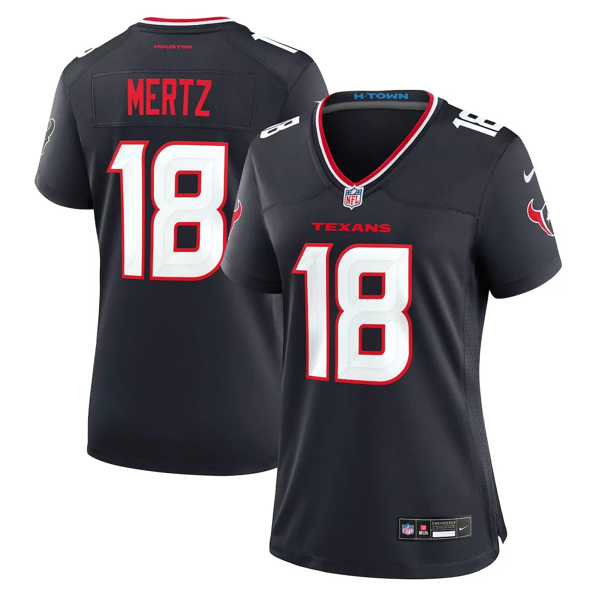 houston texans graham mertz navy team game jersey n5h
