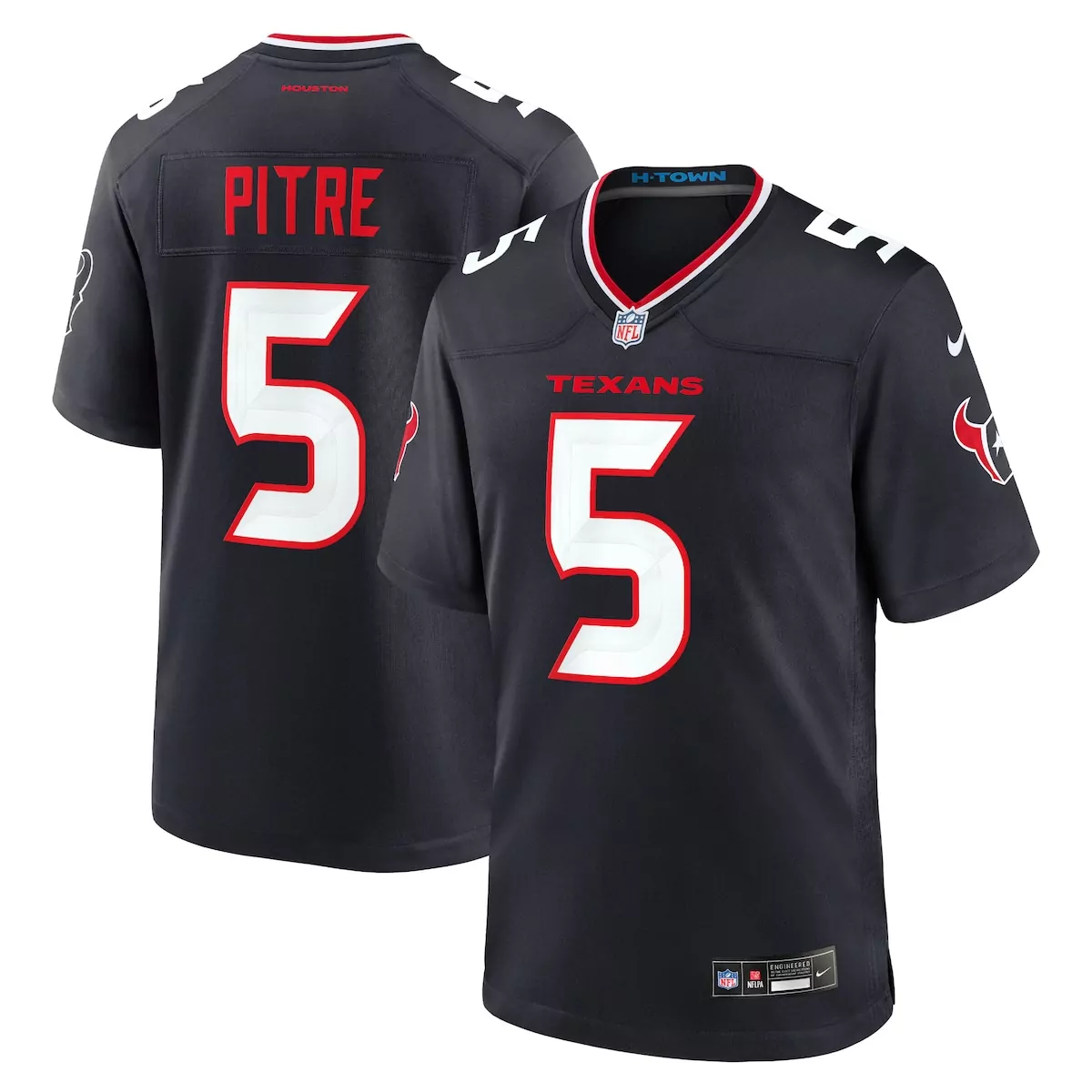 houston texans jalen pitre navy game jersey 2q4