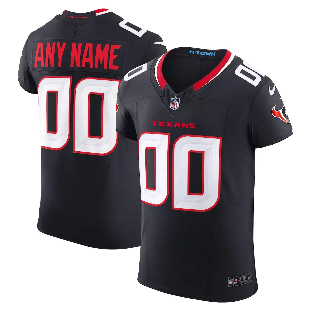 houston texans navy team vapor f u s e elite custom jersey v61