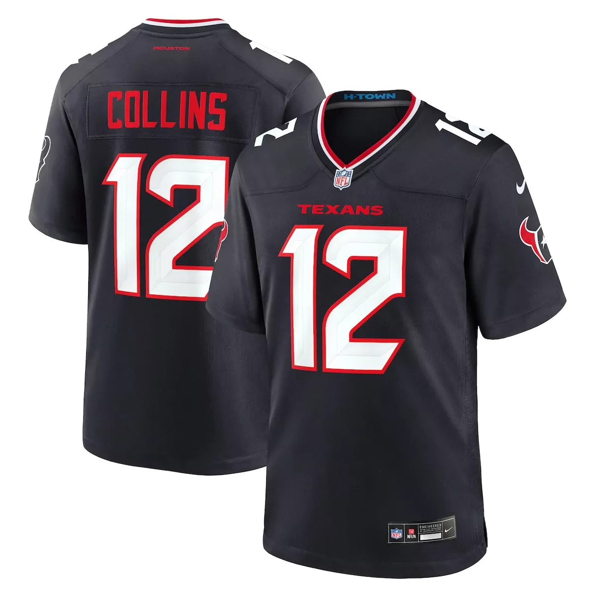 houston texans nico collins navy game jersey