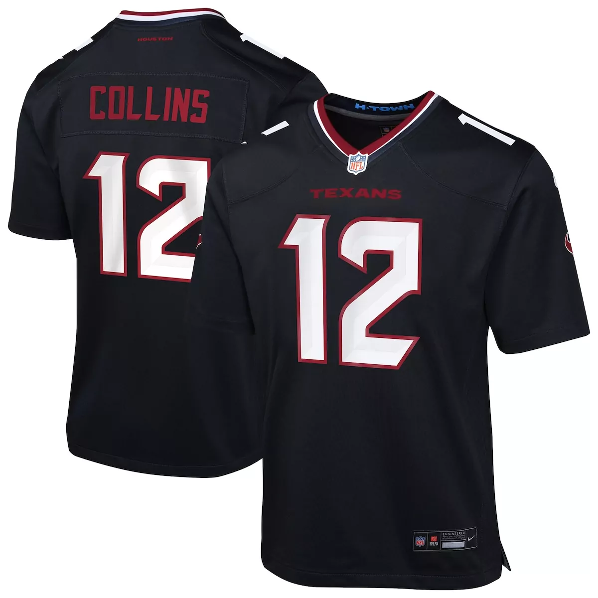 houston texans nico collins navy game jersey