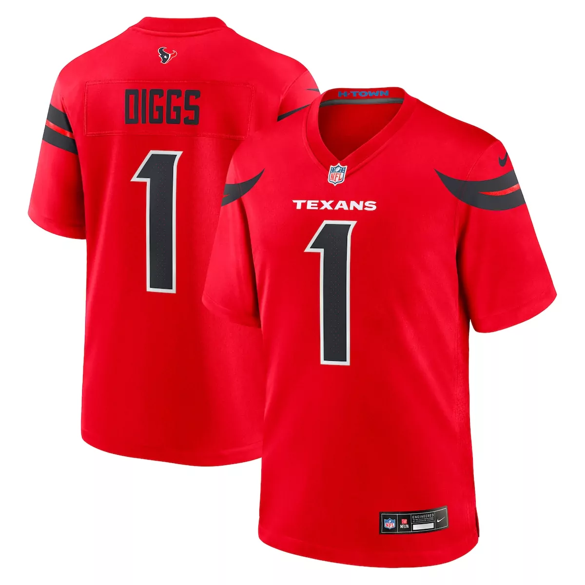 houston texans stefon diggs red alternate game jersey pay