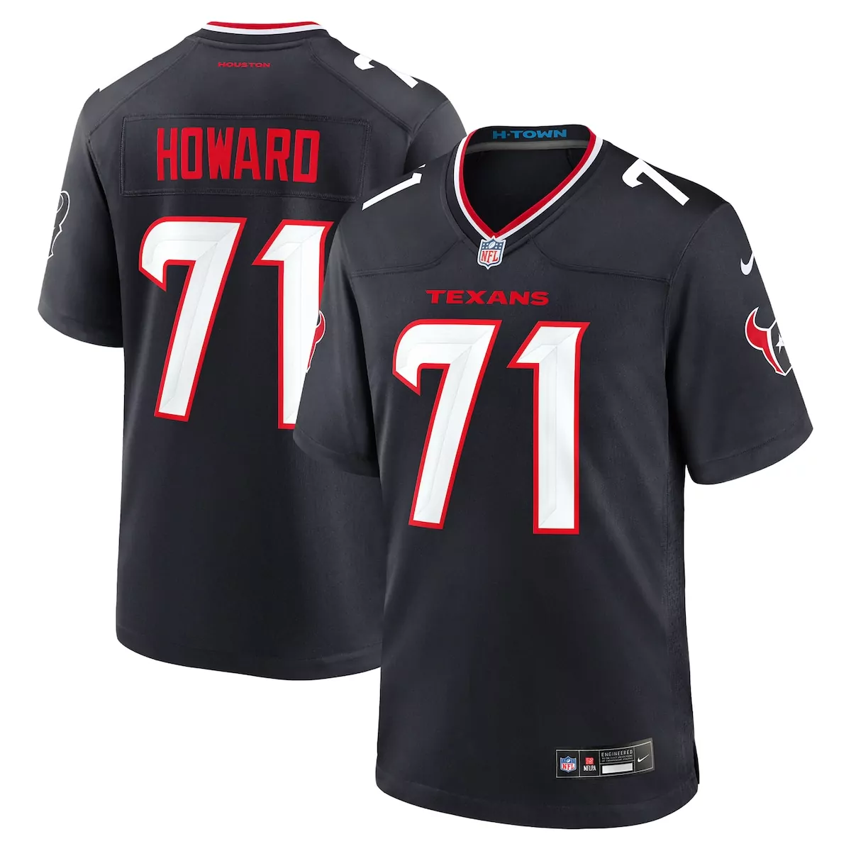 houston texans tytus howard navy team game jersey 93x