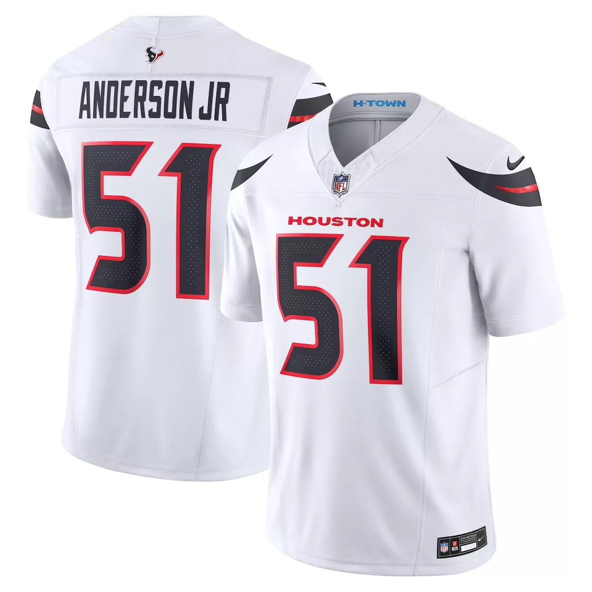 houston texans will anderson jr white vapor f u s e limited jersey 32z