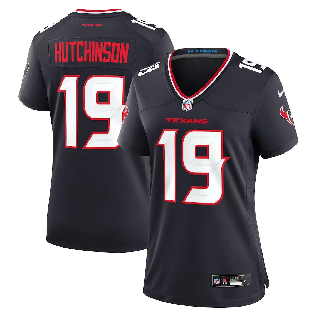 houston texans xavier hutchinson navy team game jersey 1pc