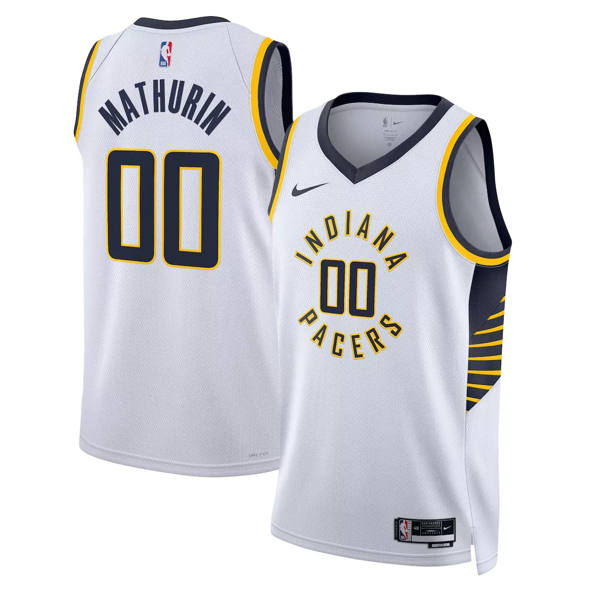 indiana pacers association edition jersey white bennedict mathurin unisex