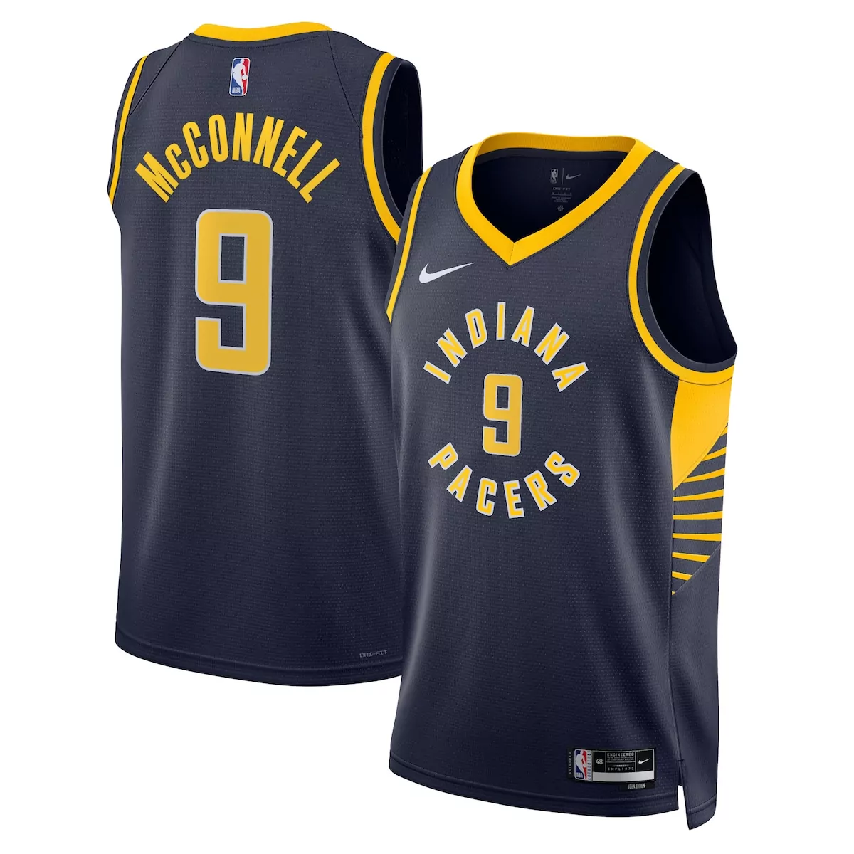 indiana pacers icon edition jersey navy t j mcconnell unisex