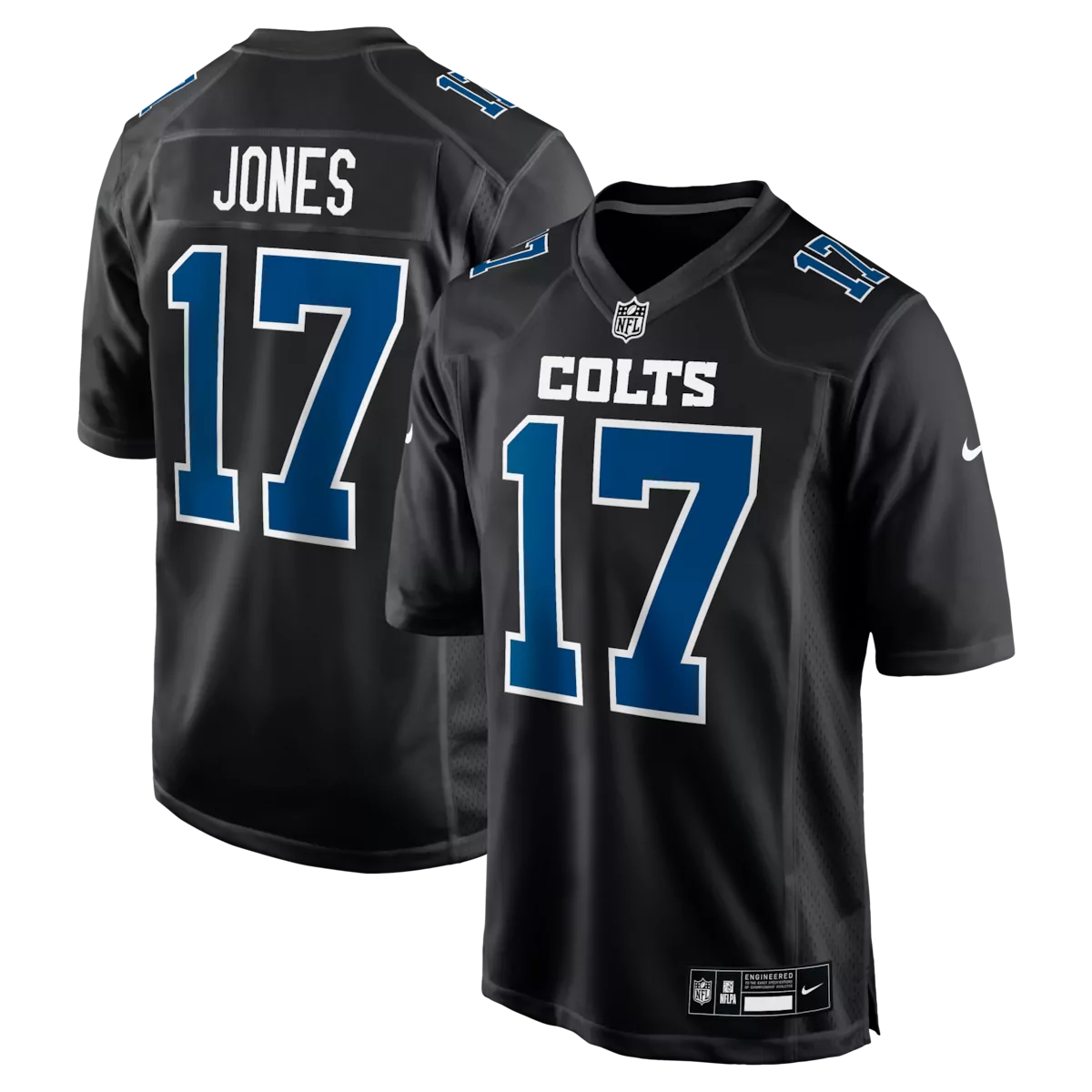 indianapolis colts daniel jones carbon black fashion game jersey