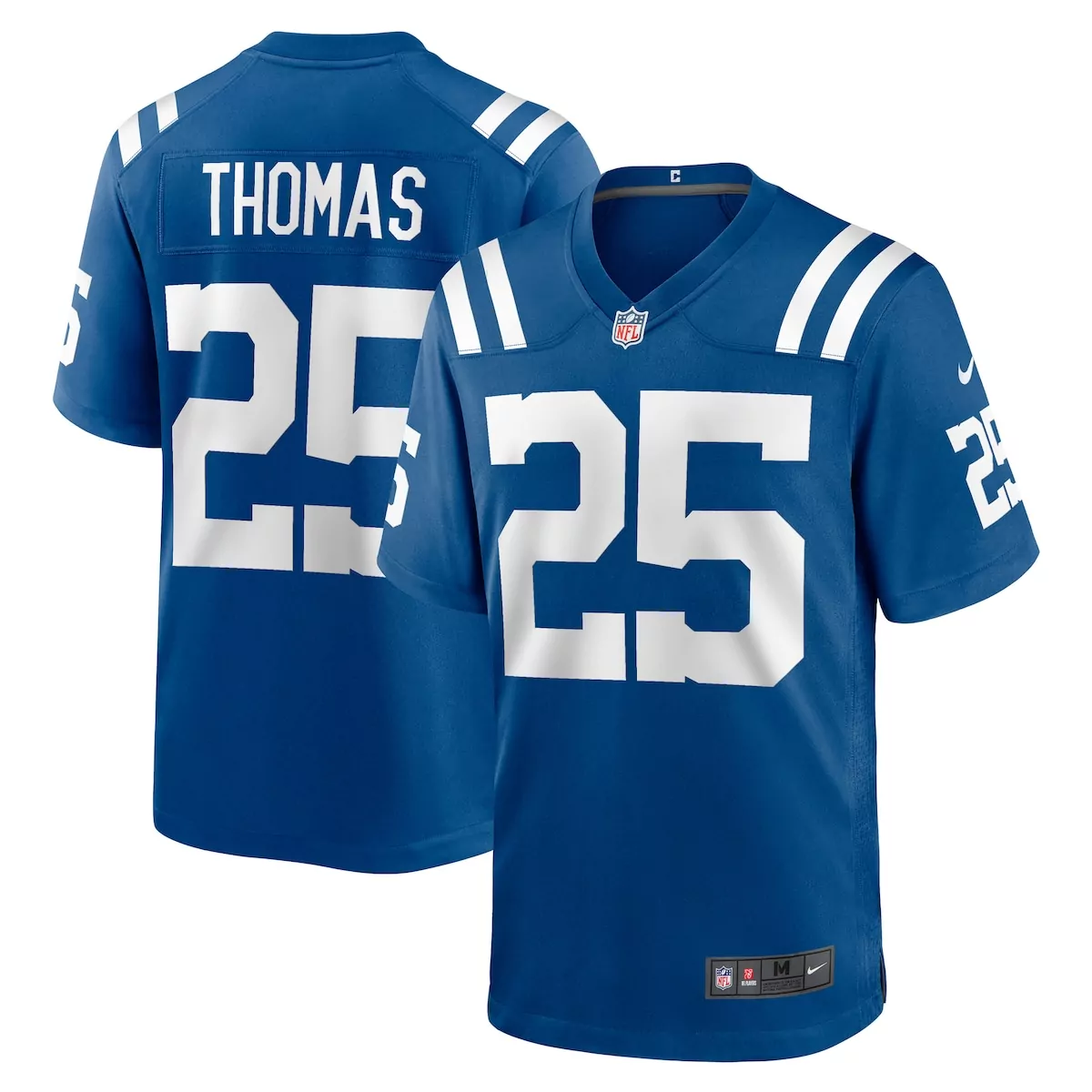 indianapolis colts rodney thomas royal player game jersey