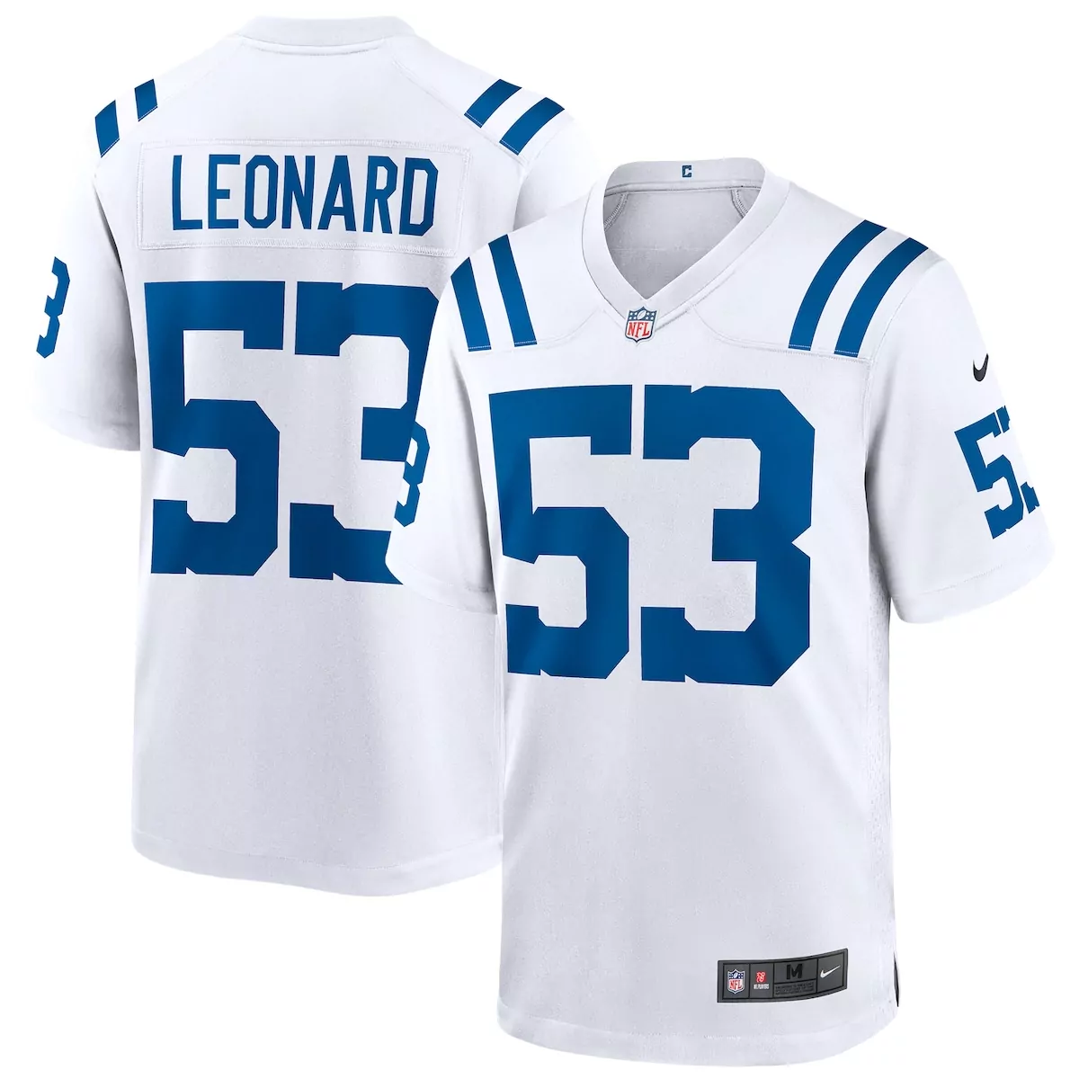 indianapolis colts shaquille leonard white game player jersey esc