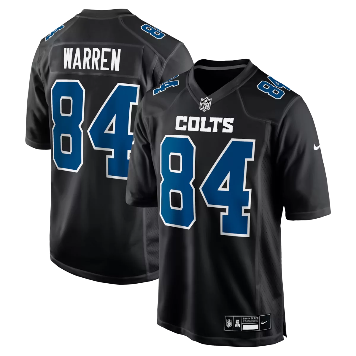 indianapolis colts tyler warren carbon black fashion game jersey