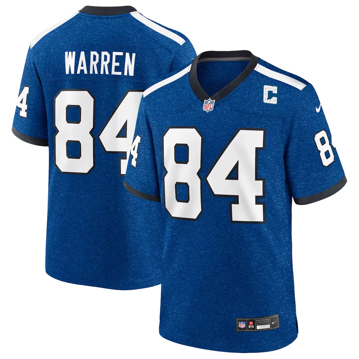 indianapolis colts tyler warren carbon black fashion game jersey