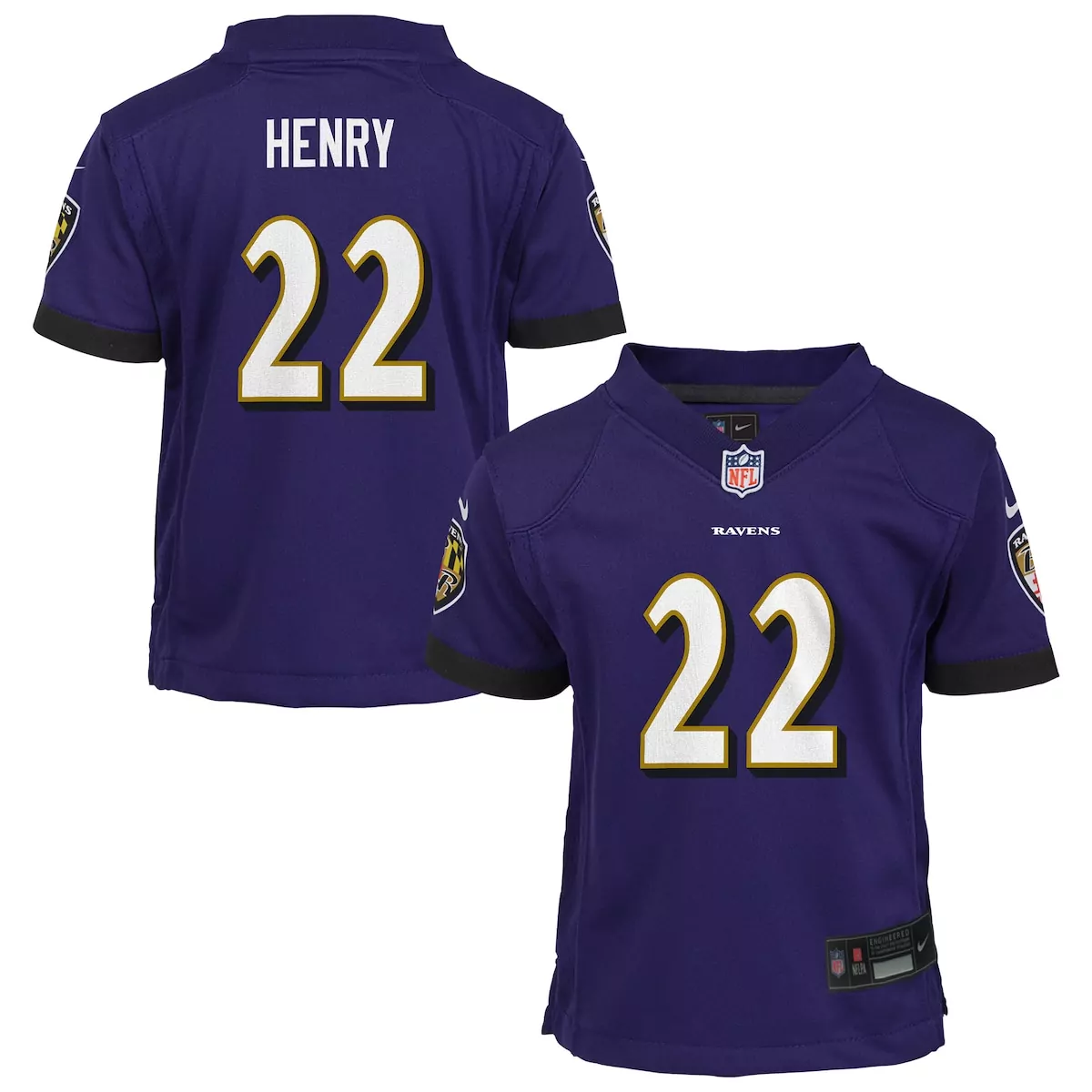 infant baltimore ravens derrick henry purple team player game jersey