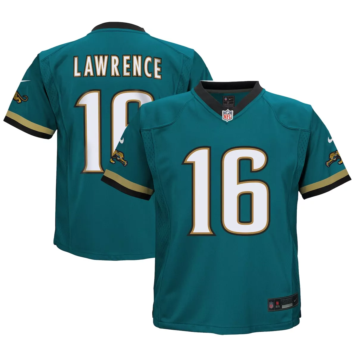 infant jacksonville jaguars trevor lawrence teal alternate prowler throwback player game jersey