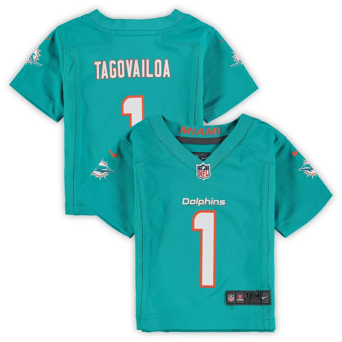 infant miami dolphins tua tagovailoa aqua team player game jersey