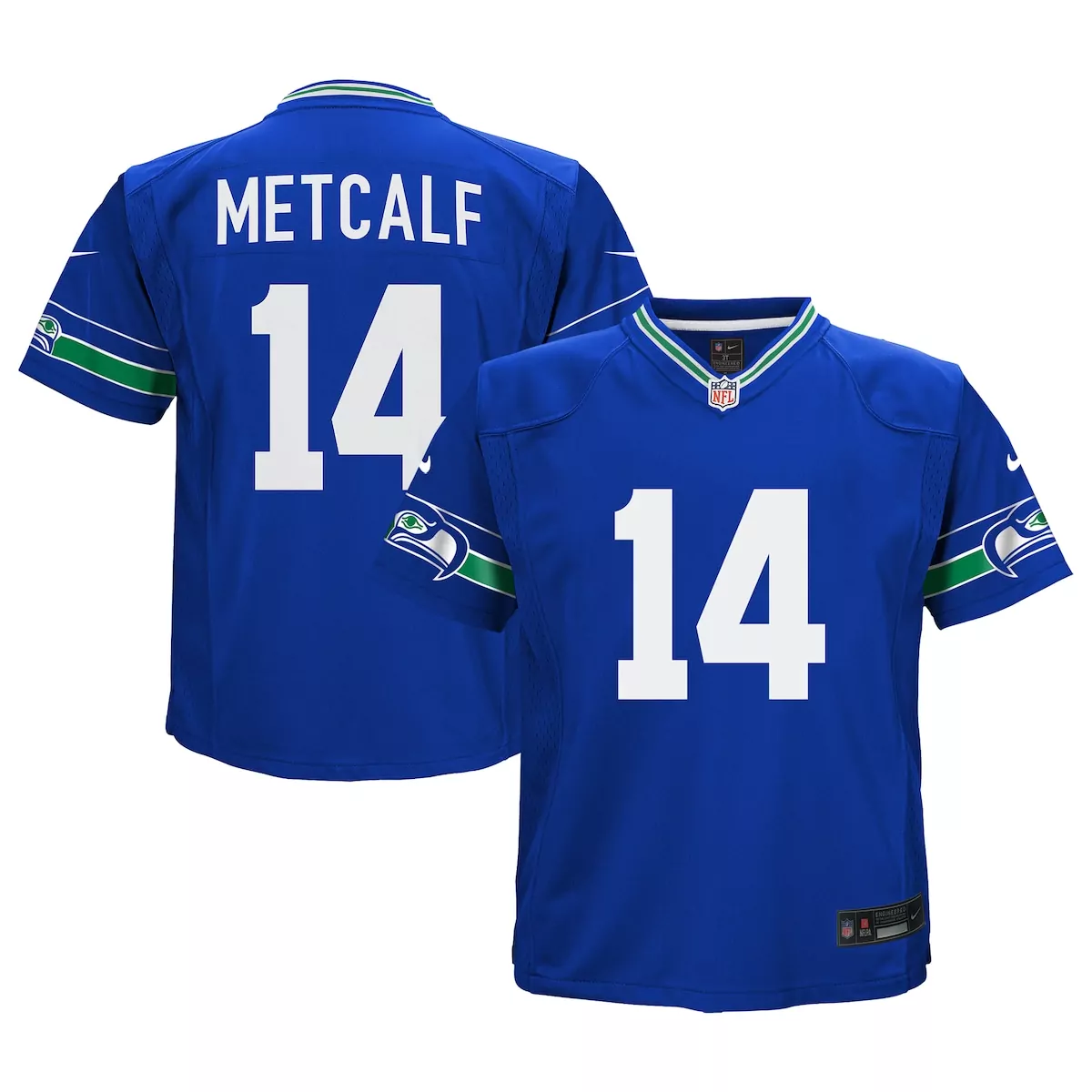infant seattle seahawks dk metcalf royal alternate player game jersey