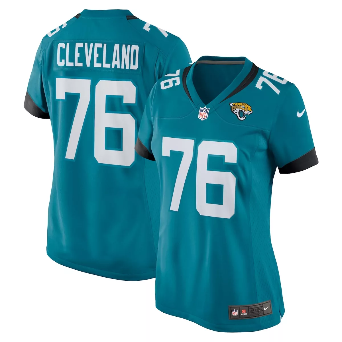 jacksonville jaguars ezra cleveland teal game jersey axg