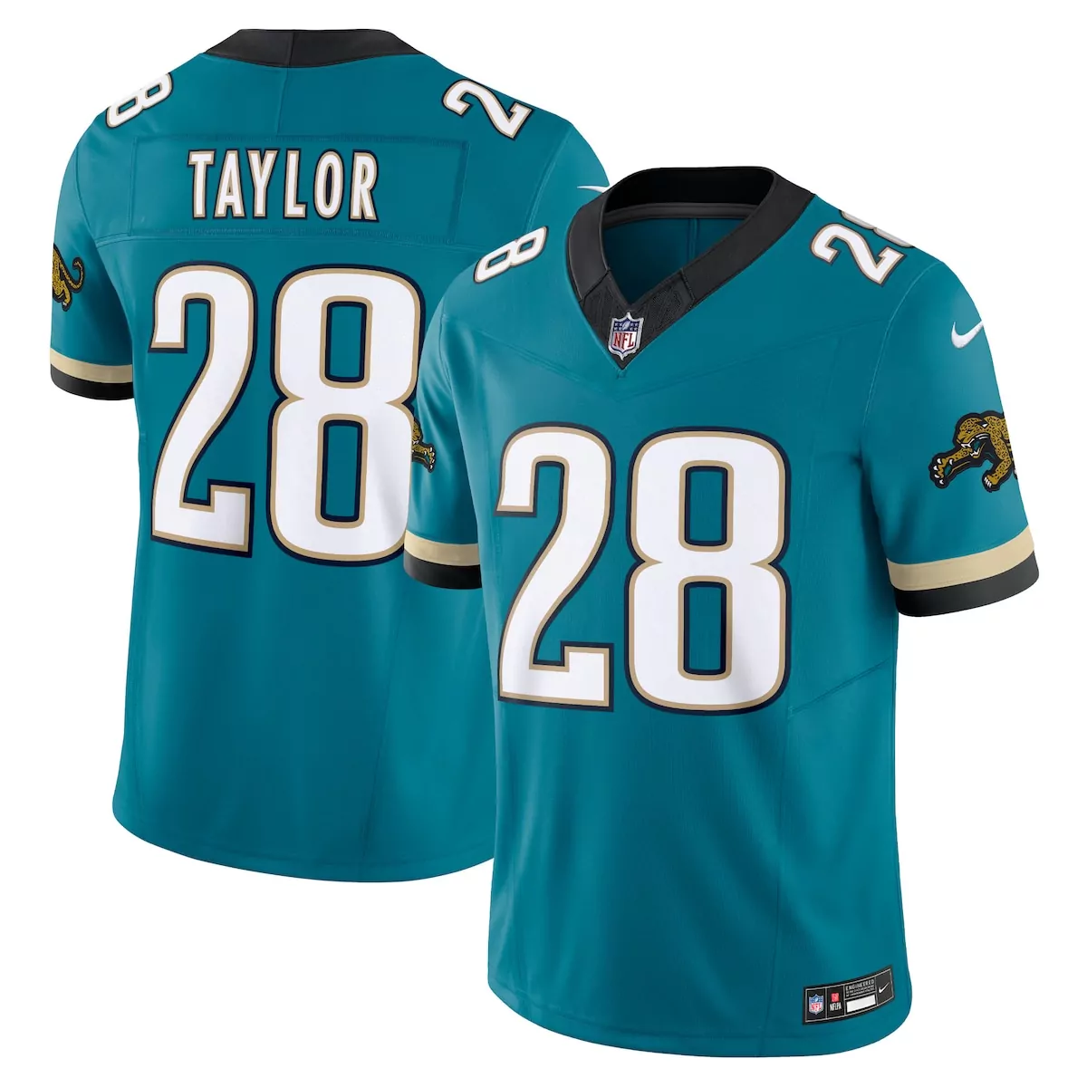 jacksonville jaguars fred taylor teal prowler throwback vapor f u s e limited retired player jersey