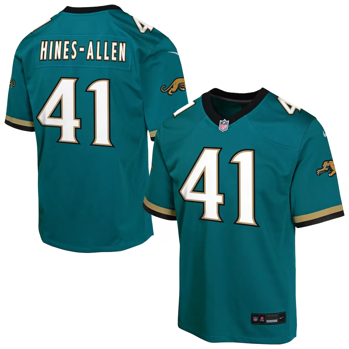 jacksonville jaguars josh hines allen black alternate game jersey fsn