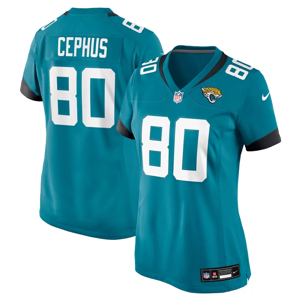 jacksonville jaguars joshua cephus teal team game jersey