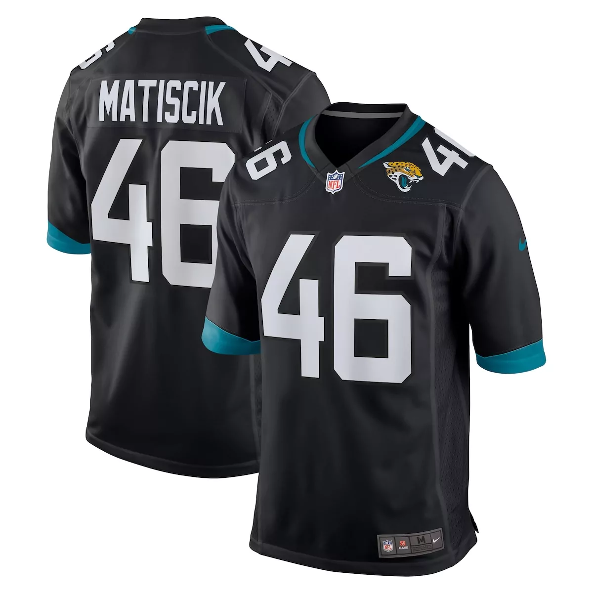 jacksonville jaguars ross matiscik black alternate game jersey