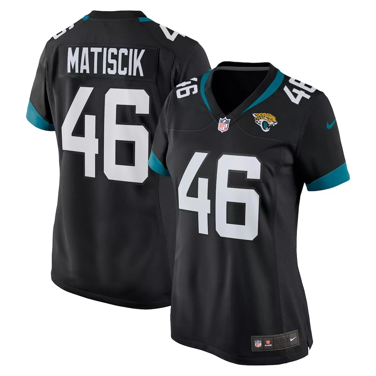 jacksonville jaguars ross matiscik black alternate game jersey