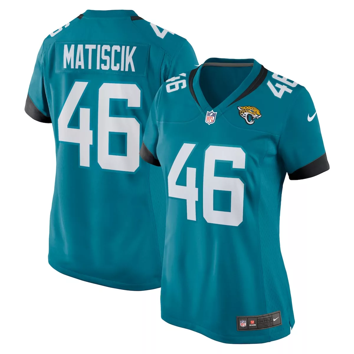 jacksonville jaguars ross matiscik black alternate game jersey
