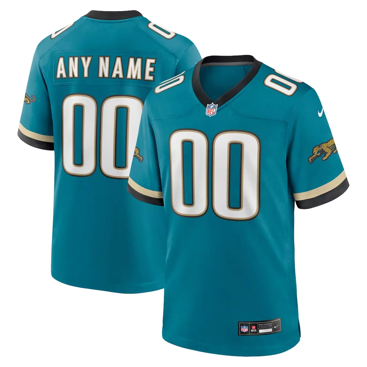 jacksonville jaguars number 1 groom teal game jersey p8l