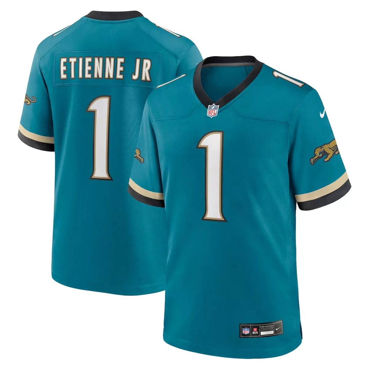 jacksonville jaguars travis etienne teal game jersey vsm