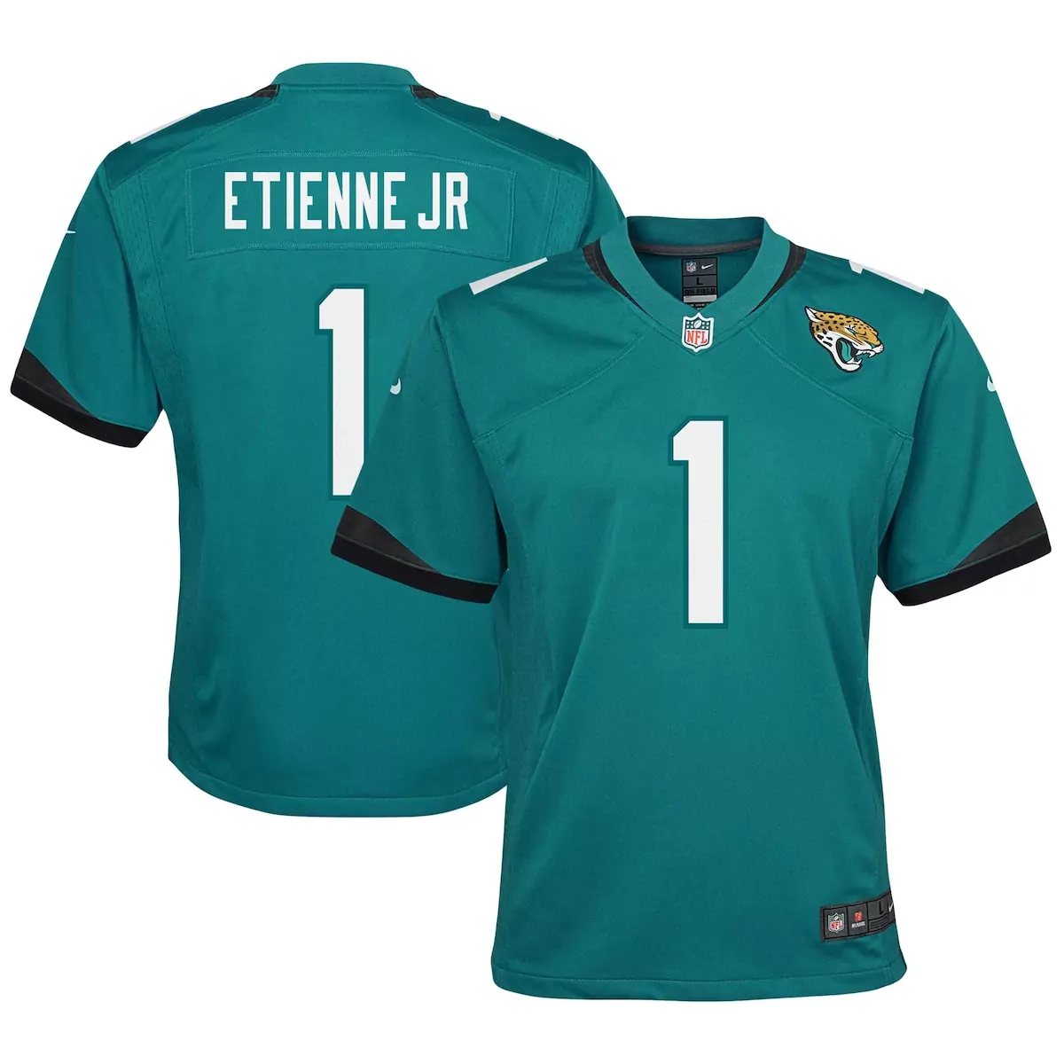 jacksonville jaguars travis etienne black vapor f u s e limited jersey