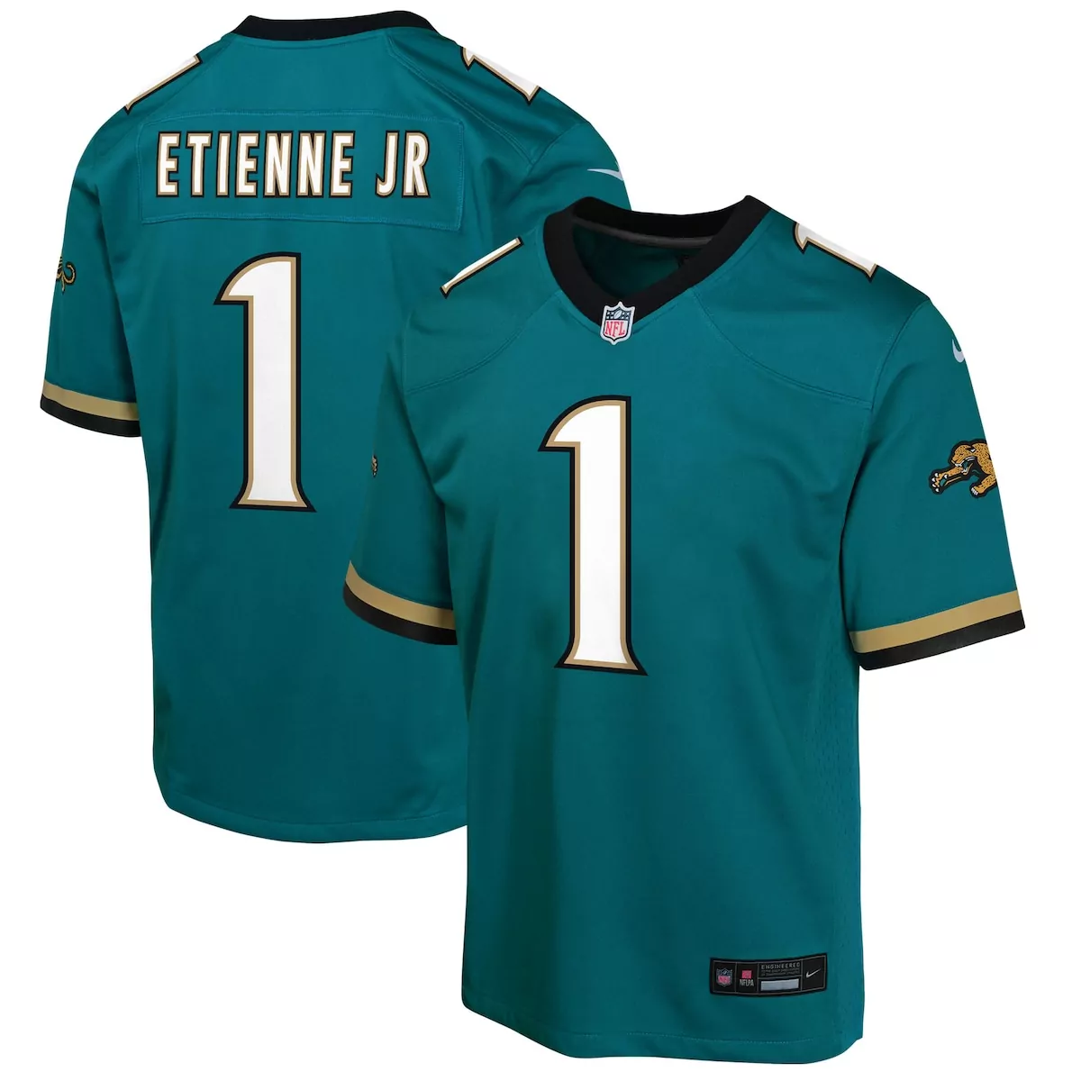 jacksonville jaguars travis etienne teal game jersey vsm