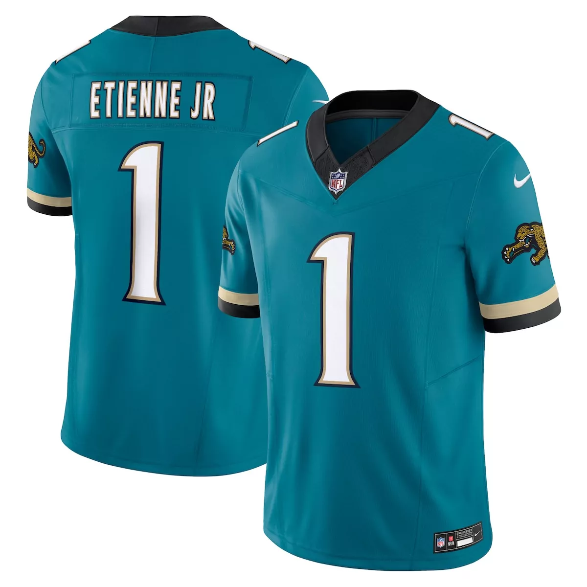 jacksonville jaguars travis etienne teal game jersey vsm