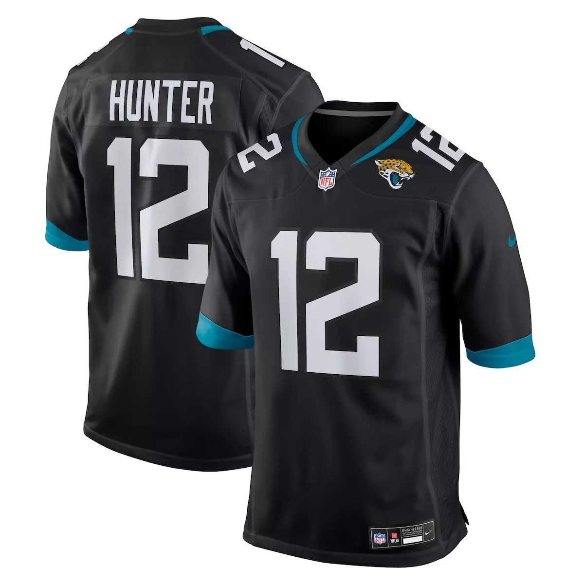 jacksonville jaguars travis hunter black 2025 nfl draft first round pick alternate game player jersey