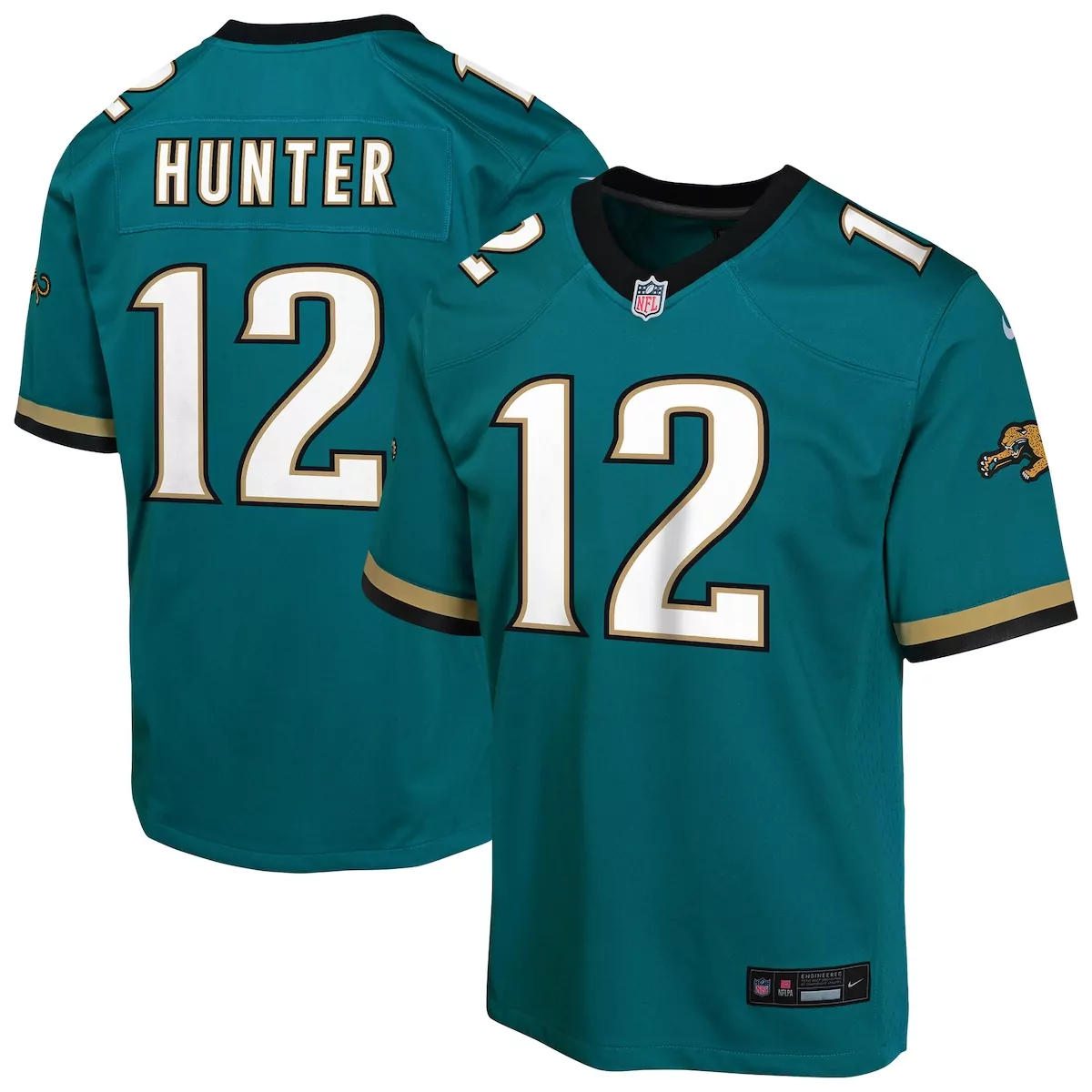 jacksonville jaguars travis hunter black 2025 nfl draft first round pick alternate game player jersey