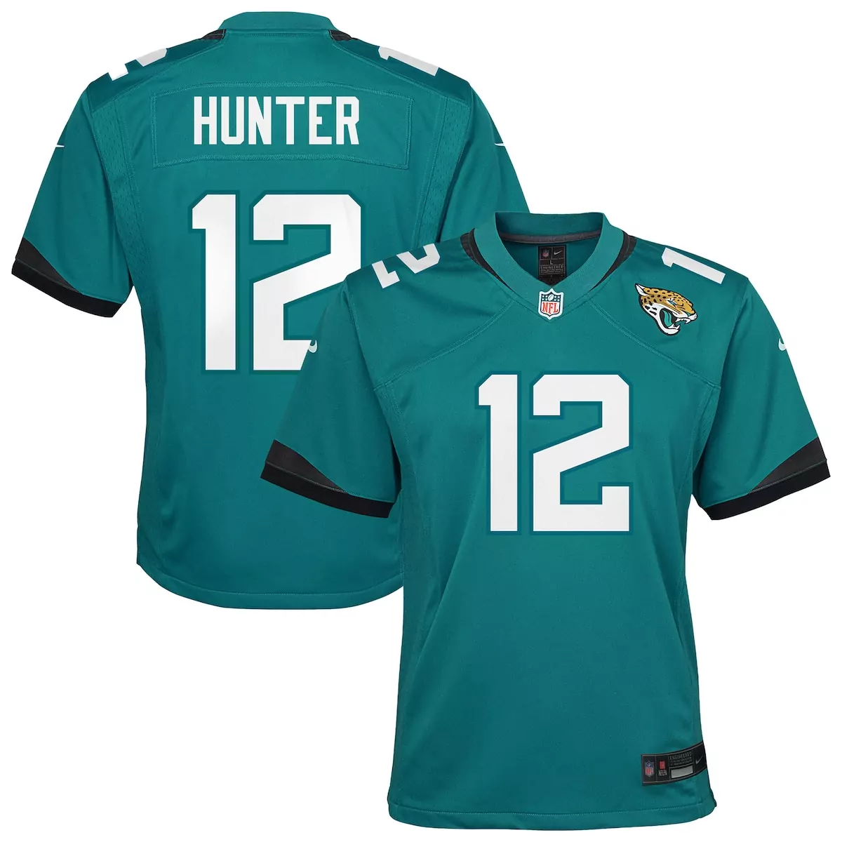 jacksonville jaguars travis hunter black 2025 nfl draft first round pick alternate game player jersey