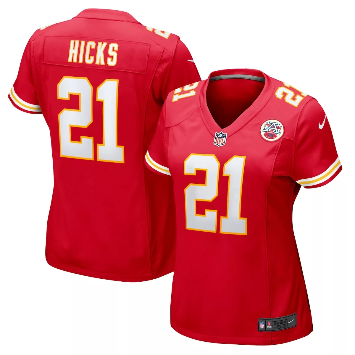 kansas city chiefs jaden hicks red game jersey rnq
