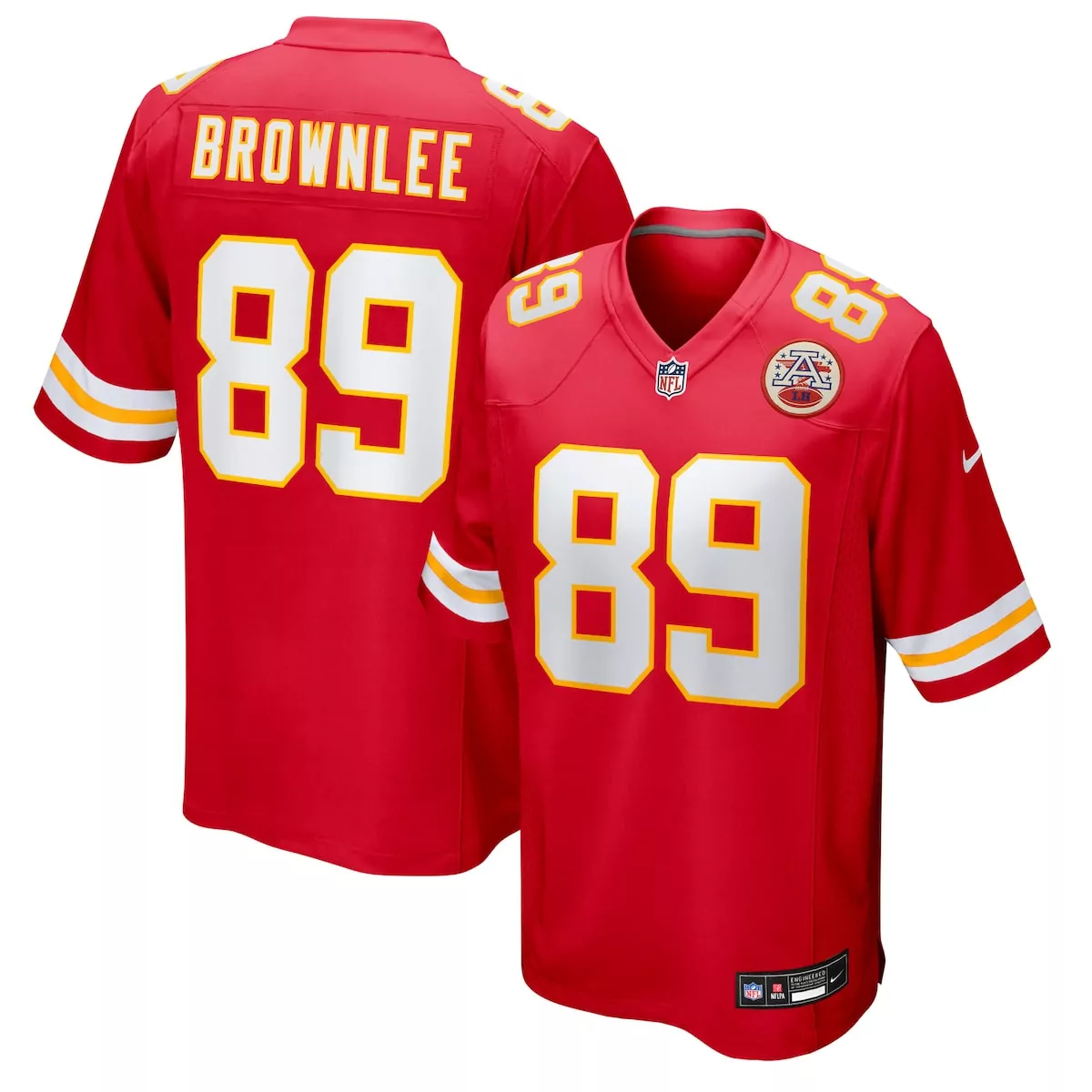 kansas city chiefs jason brownlee red team game jersey b0b