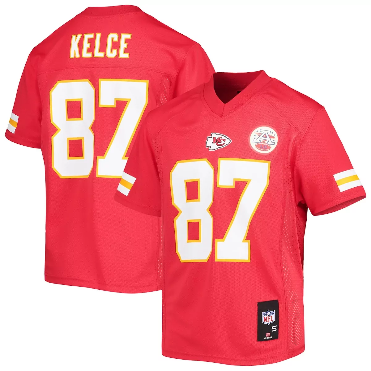 kansas city chiefs travis kelce red player jersey