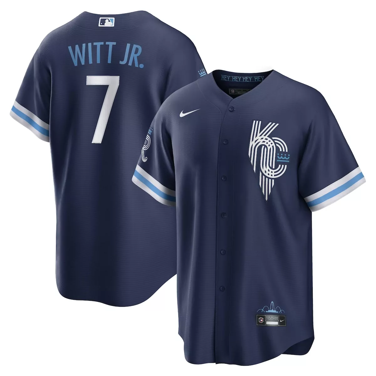 kansas city royals bobby witt jr light blue alternate player jersey