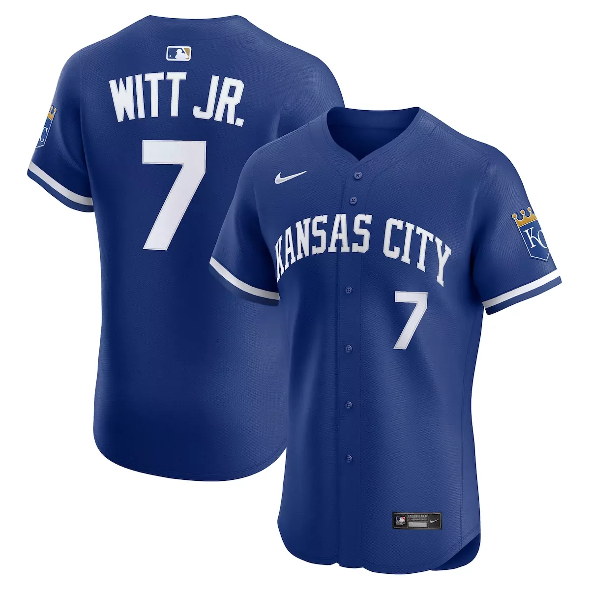 kansas city royals bobby witt jr light blue alternate player jersey